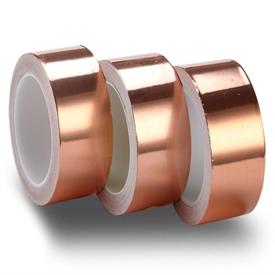 0.6mm Thick Conductive Adhesive Copper Tape For Stained Glass Guitar EMI Shielding