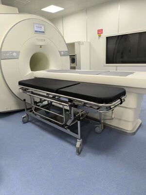Patient restraint included Non Magnetic Transport Stretcher featuring 4 Ergonomic Handles designed for safe and patient transfer