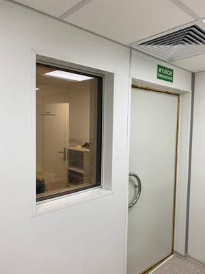 40°C To 85°C RF Shielded Window With Brass Mesh And 5mm Tempered Glass For MRI RF Room Installation