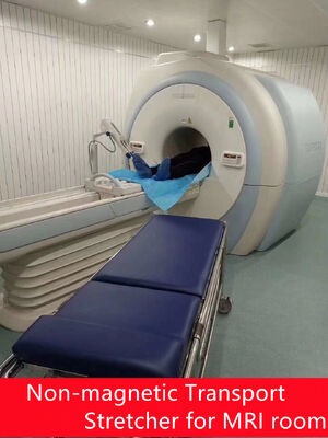 1900 mm x 600 mm x 150 mm esterillas no magnéticas con amortiguador de caucho completo hecho de aleación de aluminio no magnético para salas de MRI